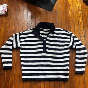 Outerknown Knit Striped Quarter Zip